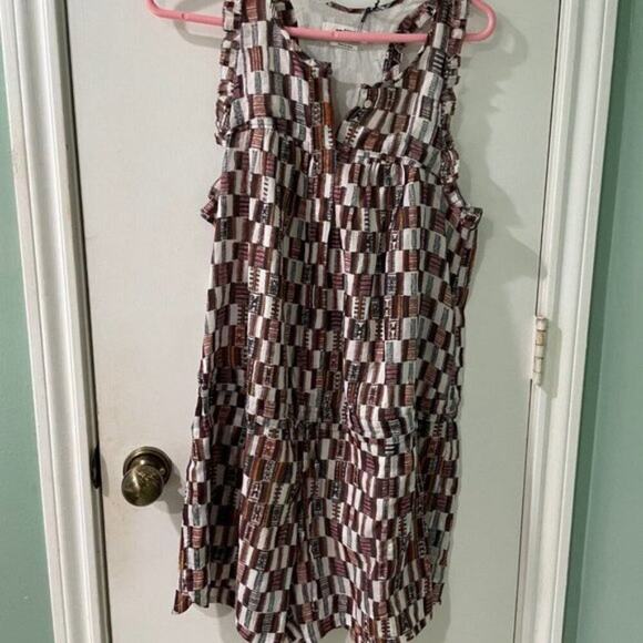 Isabel Marant Geometric Patterned Jumpsuit - Black, White, Brown - Picture 4 of 8